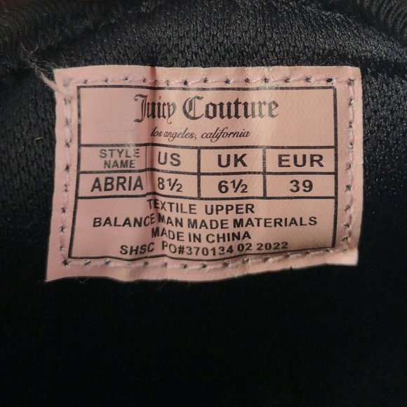 Women's Juicy Couture Black And White Sneakers 8.5 US LIKE NEW - Picture 9 of 10